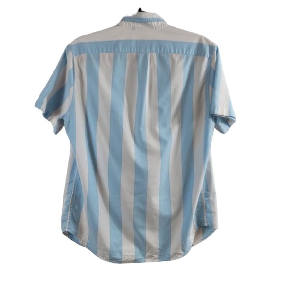 💎JCrew Classic Blue White Striped Button Down Men's Shirt Sz S - Picture 2 of 6